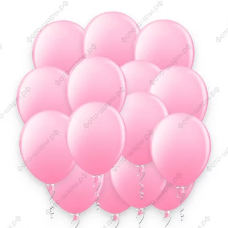 Облако шаров розовое матовое