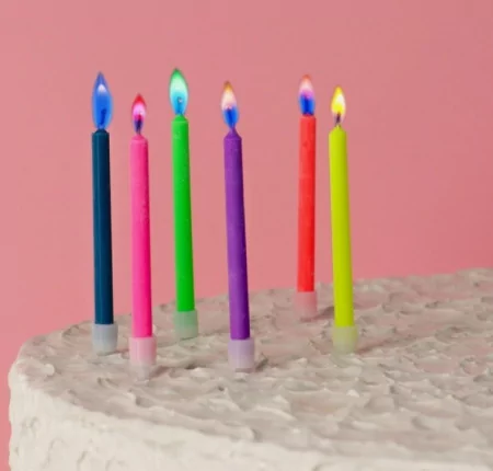 Свечи в торт "Цветное пламя  набор 6 шт