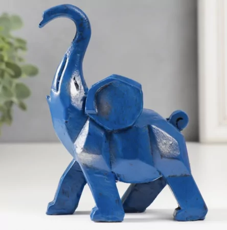 Сувенир полистоун "Синий слон" 4,5х10х12,3 см Арт: 7825883