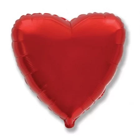 Шар с гелием сердце. Красный (18''/46 см)