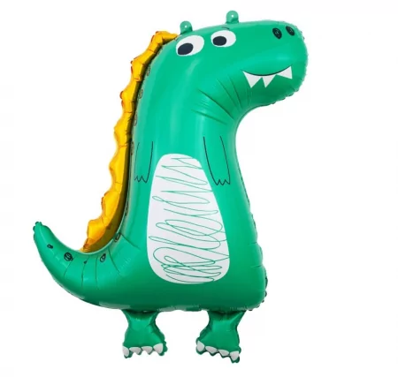 Шар (34''/86 см) Фигура, Динозаврик, Зеленый, 1 шт.
