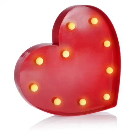 Световая фигура Сердце, 23,5 см. Красный, 1 шт.