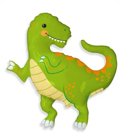 Шар (33''/84 см) Фигура, Веселый динозаврик, 1 шт.